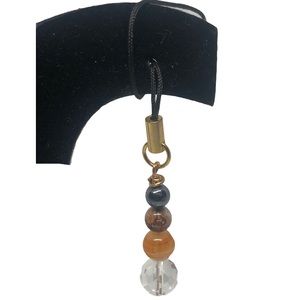 Genuine mixed stones lanyard/keychain